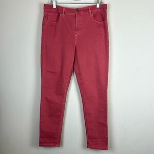 Loft Modern Skinny Crop pink jeans size 32/14